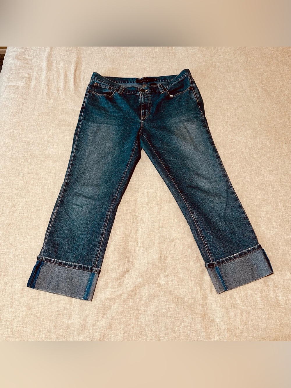 Vtg Rare Calvin Klein Cuffed Cropped Jeans - Women’s 12